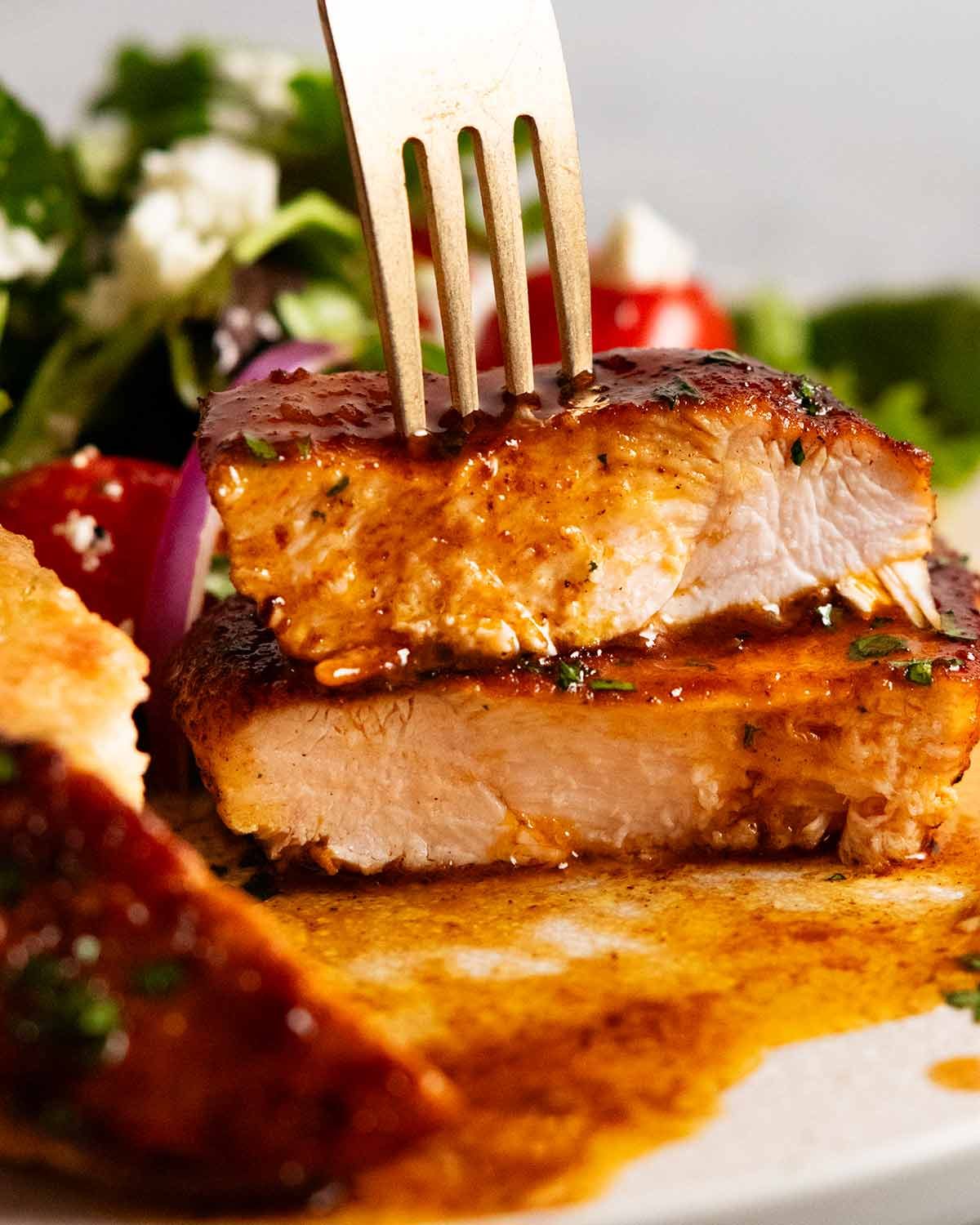 Close up of juicy chicken breast