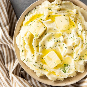 Finished creamy mashed potatoes