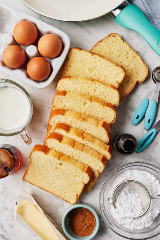 Ingredients for French toast custard in a bowl